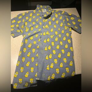 The Simpsons Gray Shirt with Yellow Bart Print